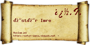 Östör Imre névjegykártya